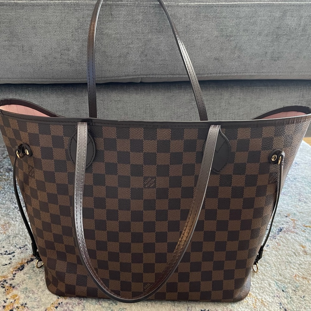 Neverfull MM Rose Ballerine Damier Ebene